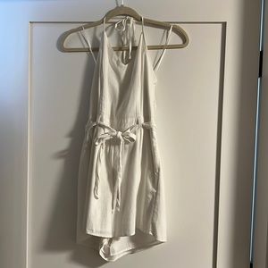 White halter romper